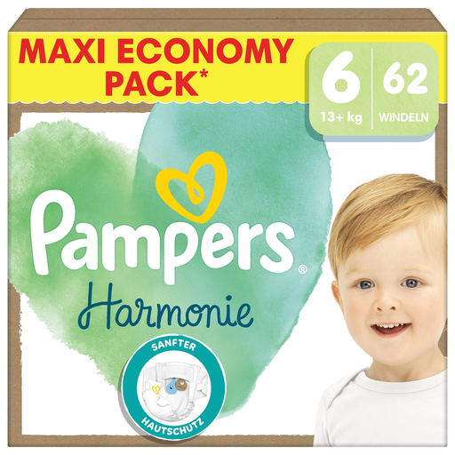 [8700216668163] PAMPERS Harmonie Fraldas Tamanho 6+ 62 Unidades