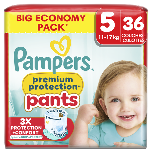 [8700216679268] PAMPERS Premium Protection braguita pañal talla 5 11-17 kg 36 unidades
