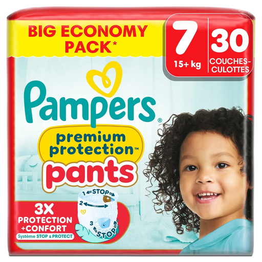[8700216679312] PAMPERS Premium Protection Pants couches-culottes taille 7 30 pièces