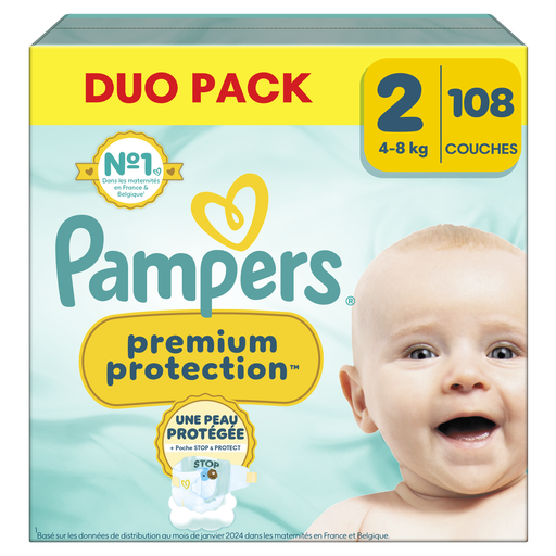 [8700216905060] PAMPERS Premium Protection Diapers Size 2 (4-8 kg) 108 count
