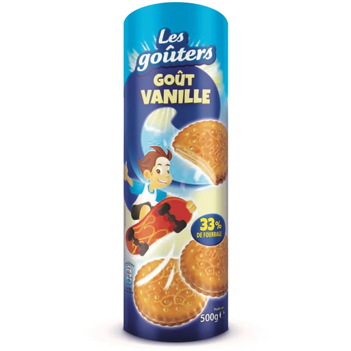[8710445019520] DISCOUNT Les gouters biscuits fourrés goût vanille 500 g