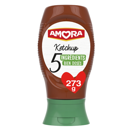 [8710522922002] AMORA Ketchup 5 Ingredients Squeeze Bottle 273 g