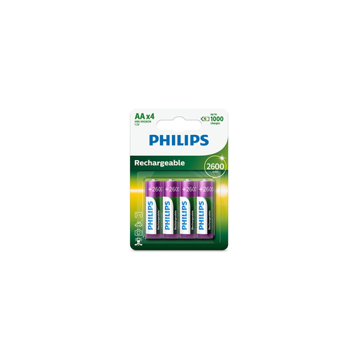 [8710895959520] PHILIPS Rechargeable Battery X4 AA 2600 mAh