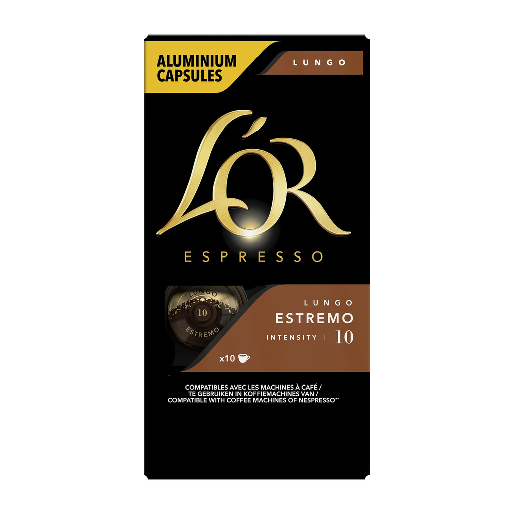 L'OR Espresso Capsules de café Lungo Estremo intensité 10, 10 capsules 52 g