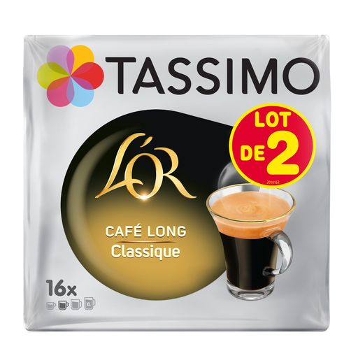 [8711000399750] TASSIMO Cápsulas de café L'Or café long classique 2x16 cápsulas 208 g