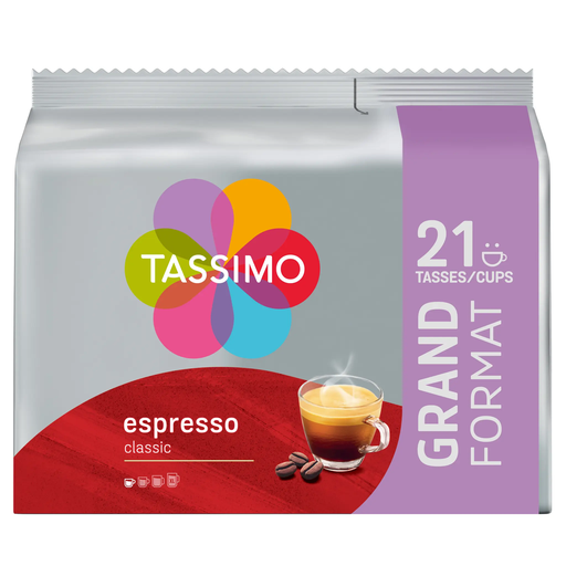 [8711000463703] TASSIMO Cápsulas de café expresso clásico 21 cápsulas 126 g