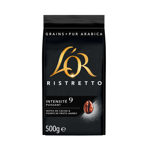 [8711000473641] L'OR Café em grão Ristretto potente e aromático 500 g