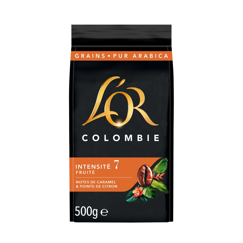 L'OR Colombia Whole Bean Coffee elegant and zesty 500 g