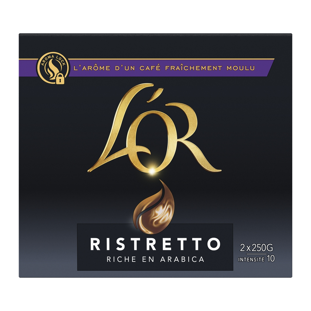 L'OR Ground Coffee Ristretto Intensity 500 g