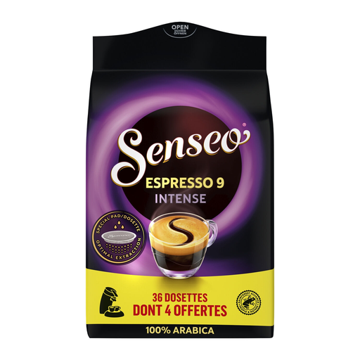 [8711000552438] SENSEO Monodosis de café espresso 9 intenso 100% arabica 36 monodosis 250 g