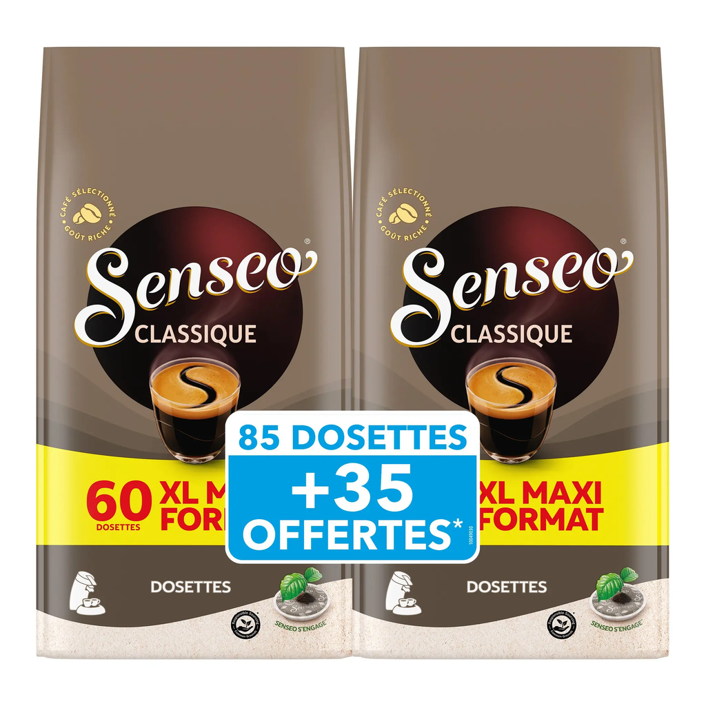 SENSEO Dosettes de café classique 85+35 dosettes offertes 832 g