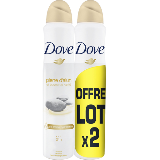 [8711200885749] DOVE Deodorant spray alum stone 2 x 200 ml