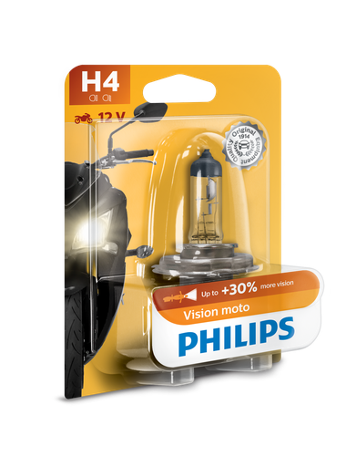 [8711500490247] PHILIPS H4 Moto Vision Bulb 12V 60/55W