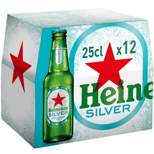 [8712000057930] HEINEKEN Silver Lager Beer 4% 12 x 25 cl