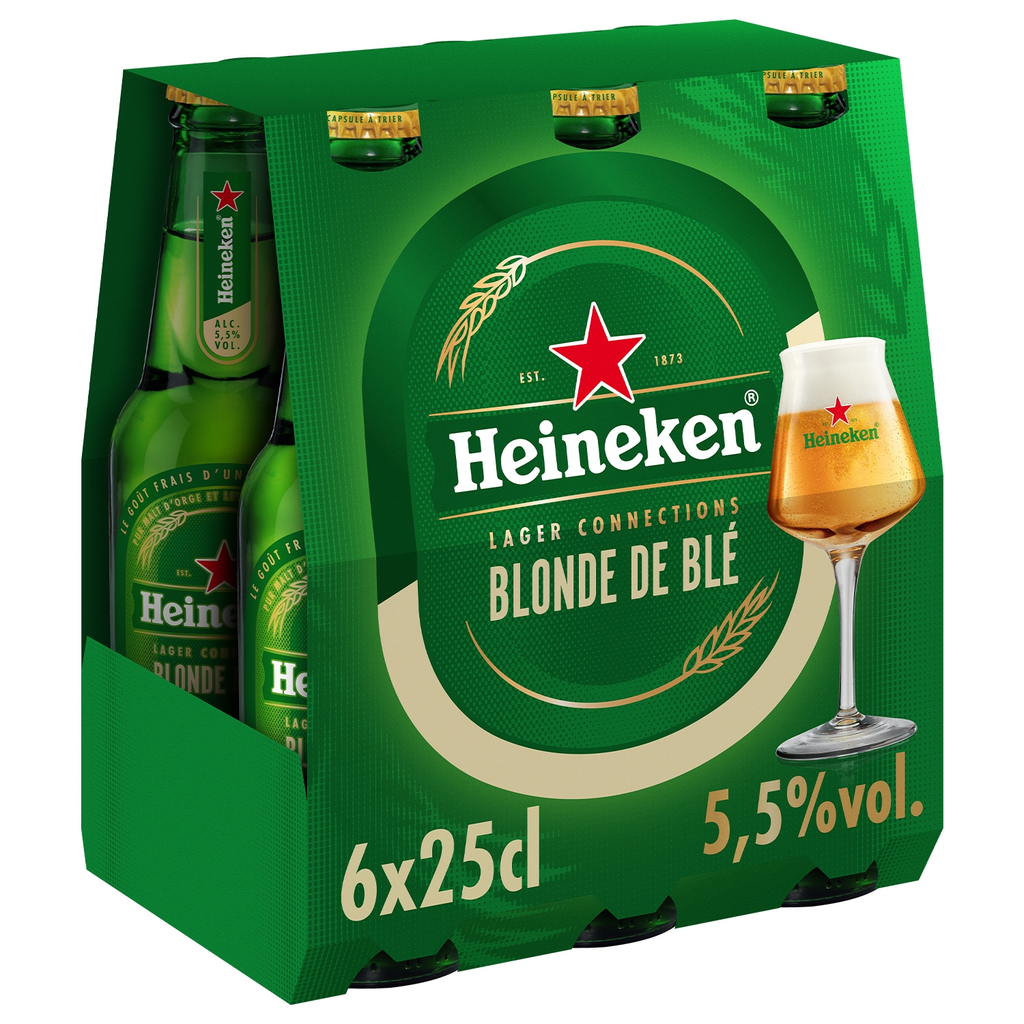 HEINEKEN Cerveza Blonde de Blé Lager Connections pack de botellas