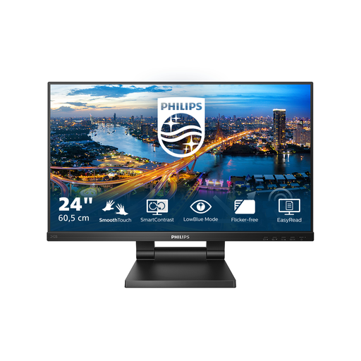 [8712581772352] PHILIPS Écran plat de PC 242B1TC/00 60,5cm (23.8") Full HD LED tactile Noir