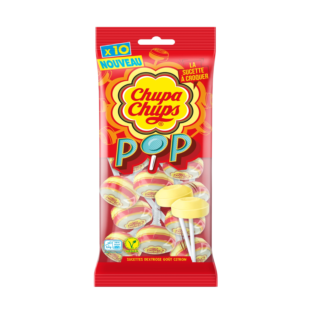 CHUPA CHUPS Dextrose Lemon Lollipops 90 g