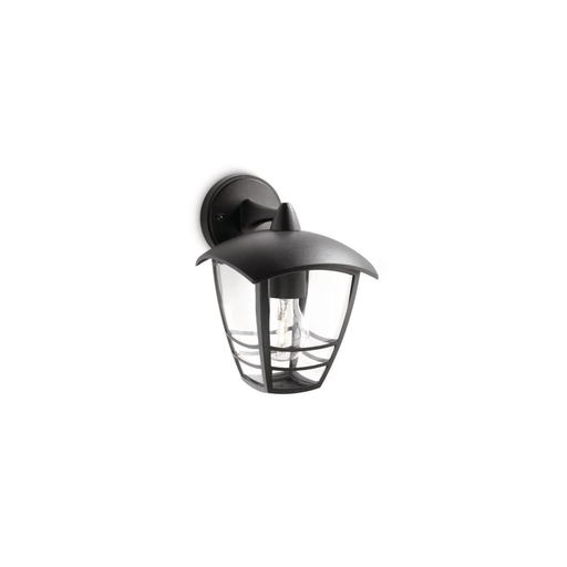 [8718291443483] PHILIPS Applique Murale Extérieure Creek Orientation Vers Le Bas Noir Ip44