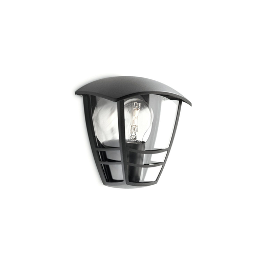 [8718291443520] PHILIPS Outdoor Wall Light Creek Black Ip44 E27