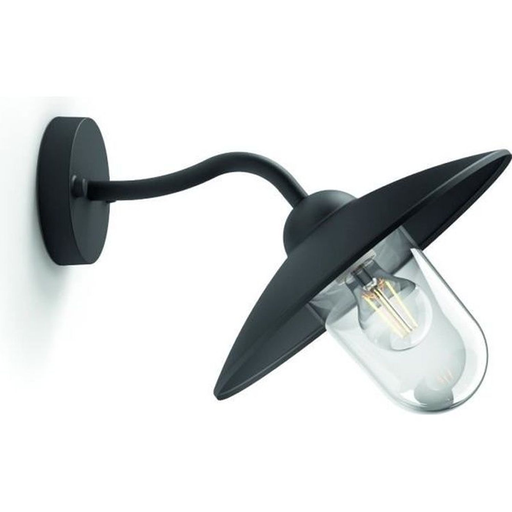 [8718696156759] PHILIPS Hammock Outdoor Wall Light Black Transparent Glass