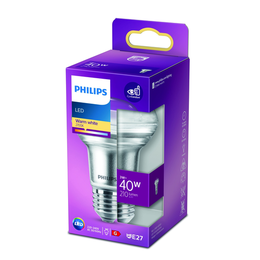 [8718699773816] PHILIPS LED Reflector Bulb R63 E27 40W Warm White 1 unit