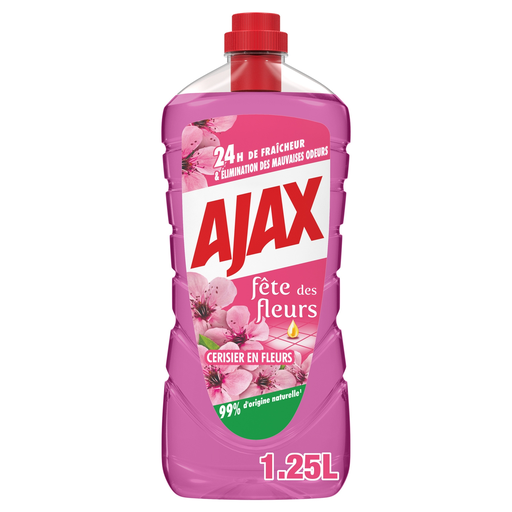 [8718951475458] AJAX Multi-Purpose Floor Cleaner Cherry Blossom Fête Des Fleurs Eco-Friendly 1.25 L