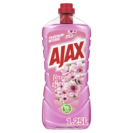 [8718951645677] AJAX Nettoyant liquide multi-usages fête des fleurs fraîcheur cerisier en fleurs 1,25 L