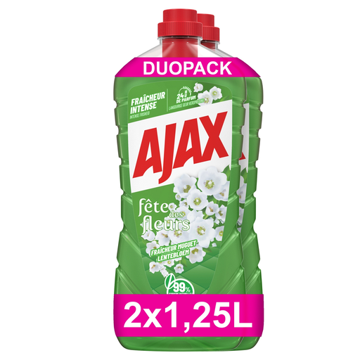 [8718951645769] AJAX Detergente Multiusos Fête des Fleurs Muguet 2x1,25L