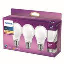 PHILIPS Ampoules LED Standard E27 60W Blanc Chaud Dépolie Verre, le lot de 3 ampoules