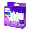 PHILIPS LED Bulb E14 Flame Warm White 40W pack of 3