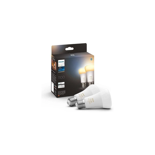 [8719514291256] PHILIPS White Ambiance Smart LED Bulb E27 1100lm Pack of 2