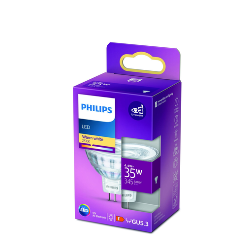 [8719514307629] PHILIPS Ampoule Led GU5.3 Spot Blanc Chaud 35W L'unité
