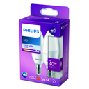 PHILIPS LED Candle Bulbs E14 40W Cool White Frosted, pack of 2 bulbs