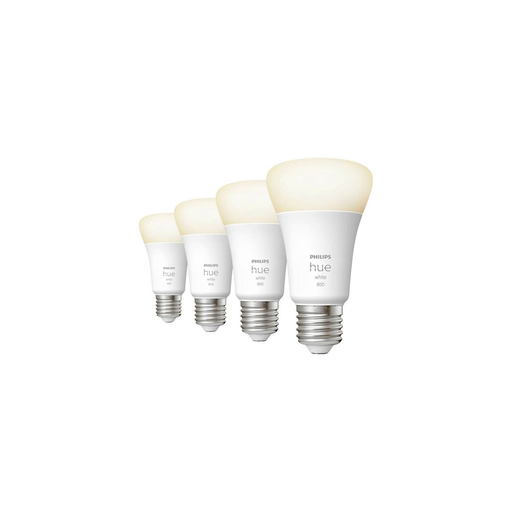 [8719514319141] PHILIPS Ampoule Led Connectée White E27 800 Lumen Pack de 4