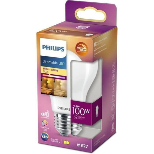 [8719514324114] PHILIPS Ampoule Led Standard E27 100w Blanc Chaud Dépolie Verre Compatible Variateur