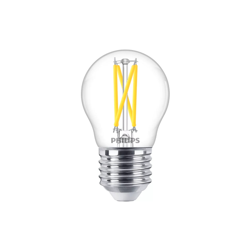 [8719514324190] PHILIPS Clear Filament Flame Bulb 25W P45 E27 pack