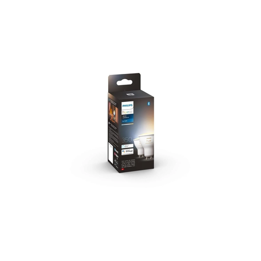 [8719514340121] PHILIPS Hue White Ambiance Connected LED Bulbs GU10 Bluetooth (Pack of 2)