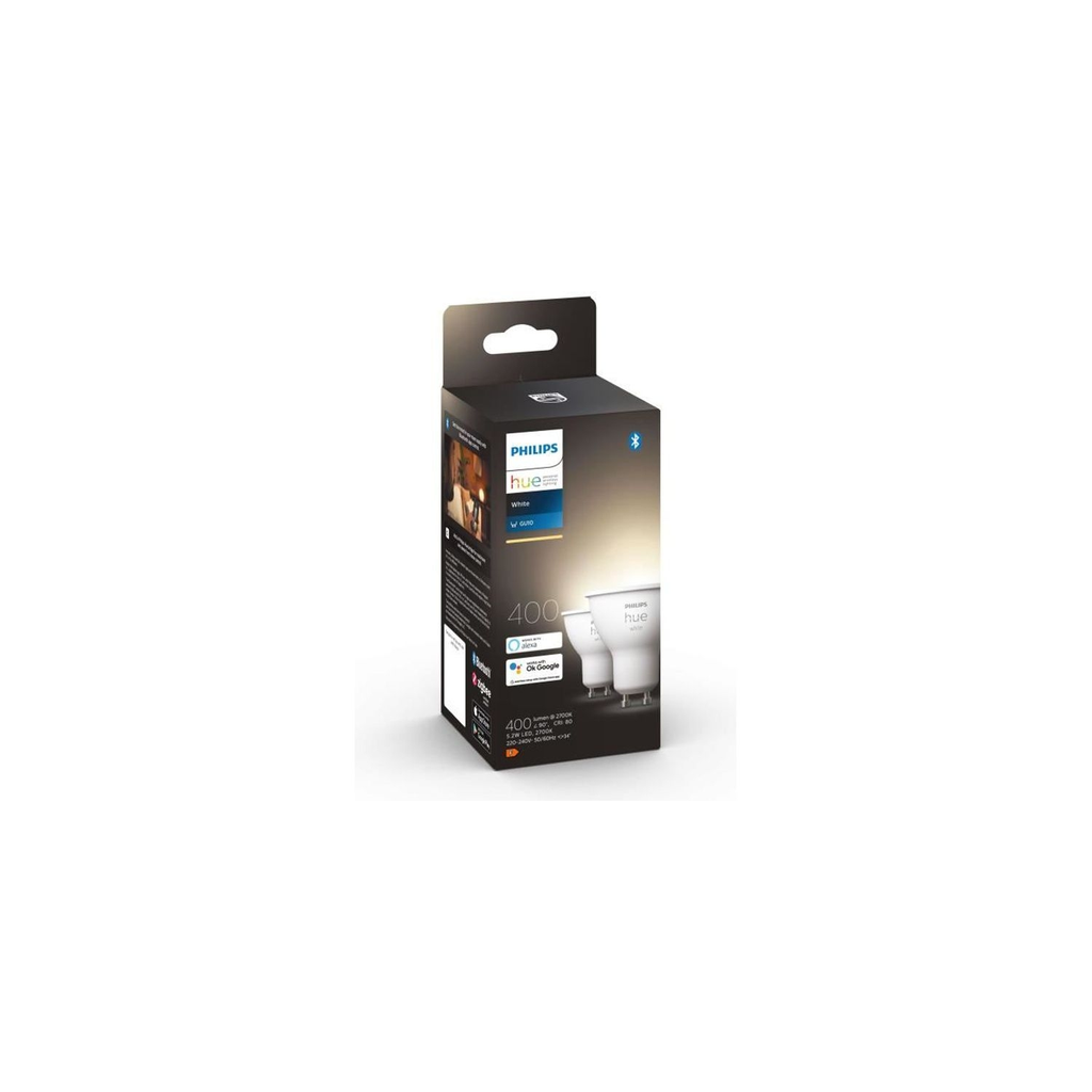 PHILIPS Hue White Lâmpadas LED Conectadas GU10 2 unidades