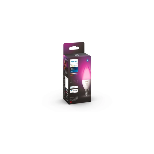 [8719514356610] PHILIPS HUE Lâmpada LED conectada E14 White & Color Ambiance Chama