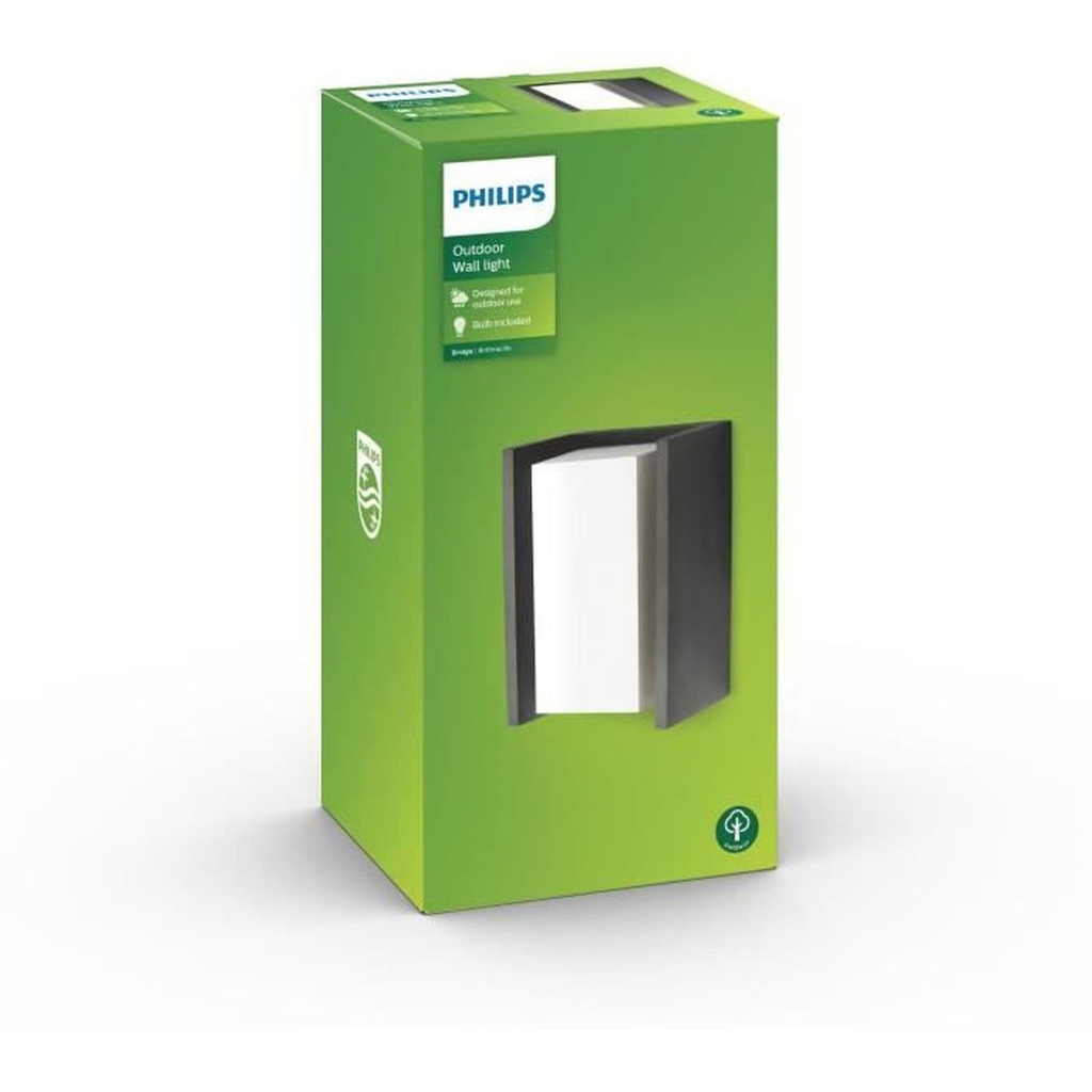 PHILIPS Aplique de pared Bridge 1x15W Antracita 1,23 kg