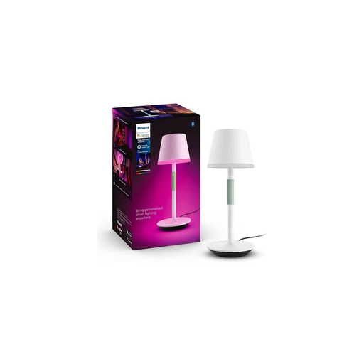 [8719514404571] PHILIPS Lampe Hue Go White And Color Ambiance Portable Bluetooth Blanc