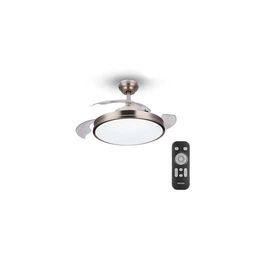 [8719514408562] PHILIPS Ventilador de techo LED Atlas Níquel 106cm
