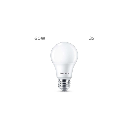 [8719514452404] PHILIPS LED Bulb 60 W E27 Warm White Frosted Non-dimmable 3 Pieces