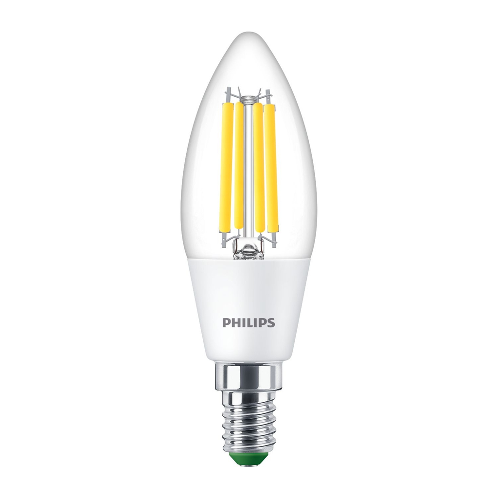 PHILIPS Bombilla Llama Transparente De Filamento 40w B35 E14