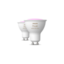 PHILIPS Bombillas LED Conectadas Hue White & Color Ambiance GU10 (Pack de 2)