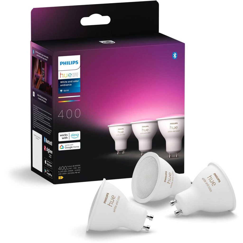 PHILIPS Hue White and Color ambiance GU10 Smart Spotlight 4.2 W