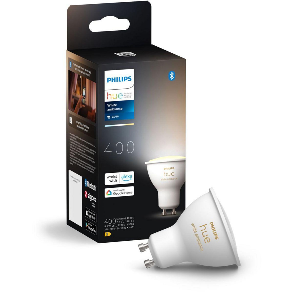 PHILIPS HUE Connected LED Bulb GU10 White Ambiance