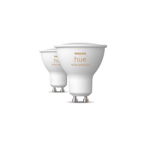 [8720169230033] PHILIPS HUE Bombilla LED conectada GU10 White Ambiance pack de 2