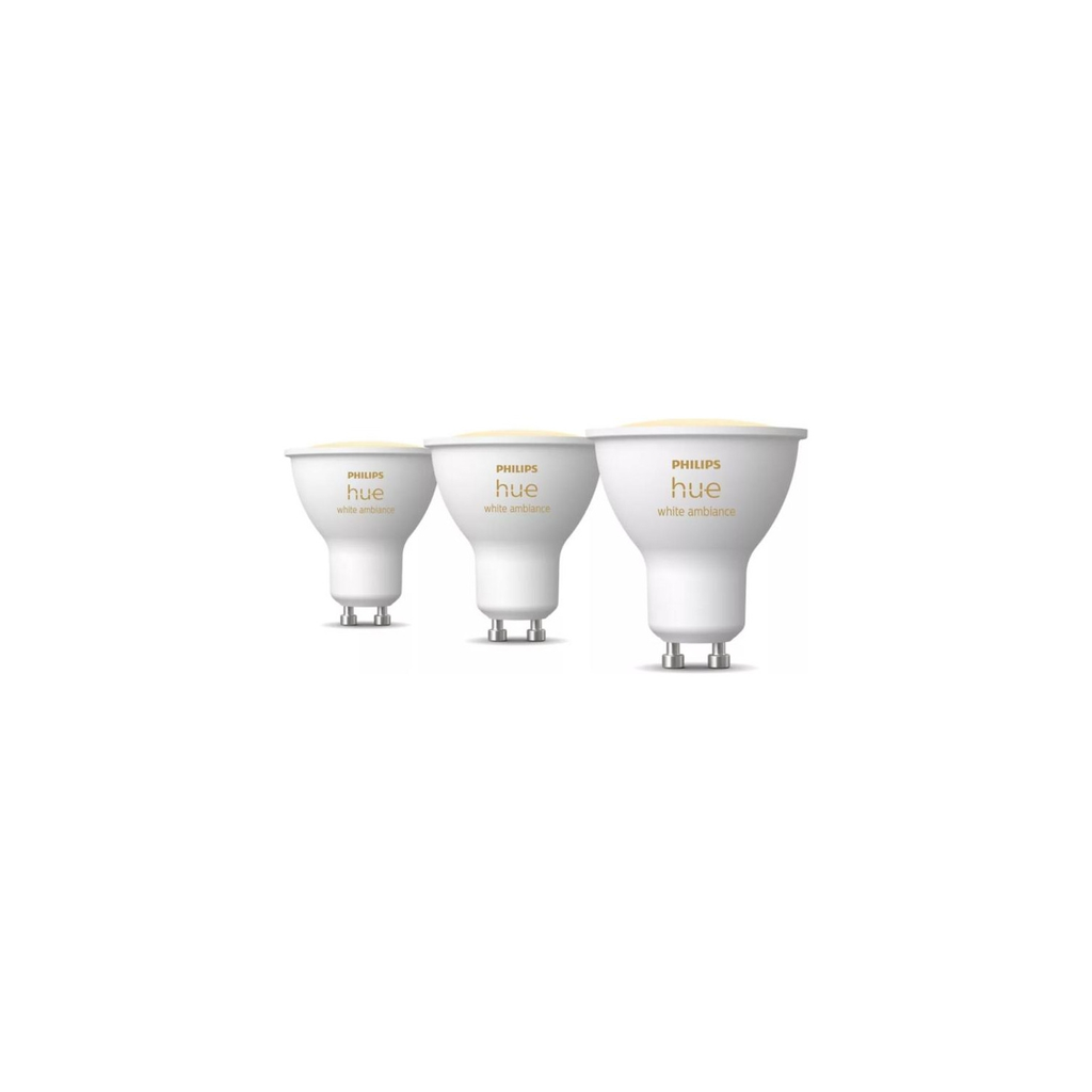 HUE Gu10 White Ambiance Led Bulbs 3 Matte White 14.6 X 7.2 X 17.4cm
