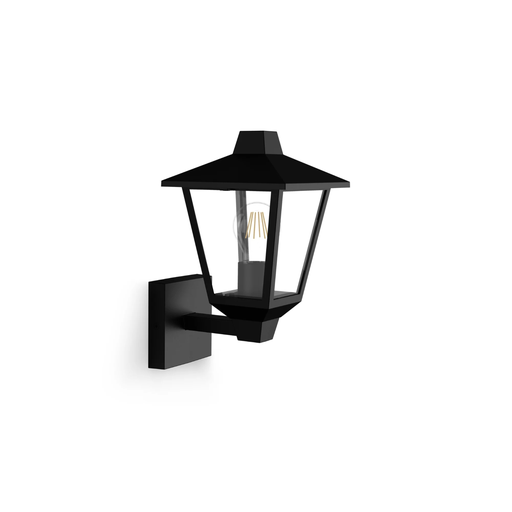 [8720169351394] PHILIPS Aplique de Parede Preto Alumínio E27